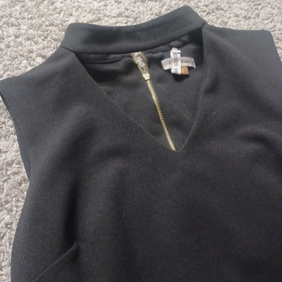 Elegant Black Sleeveless Dress - Picture 5 of 6